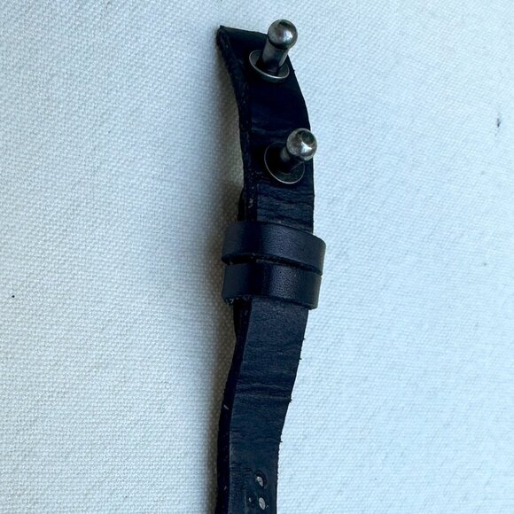 Fossil Black Leather Double Wrap Bracelet - Picture 6 of 7